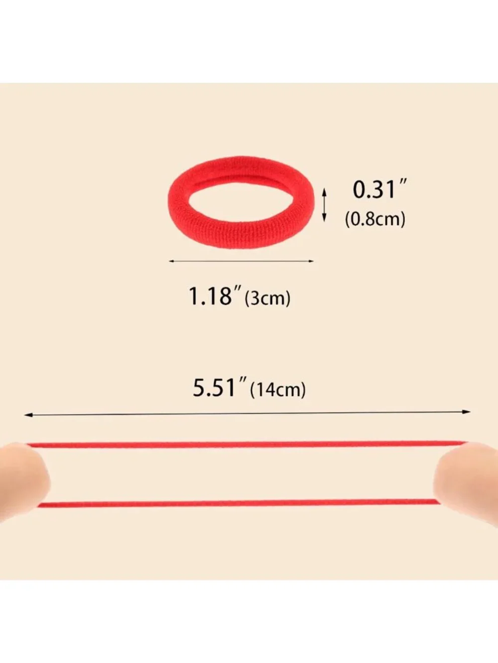 200 Pcs Solid Color Cotton Hair Ties for Women & Girls - Seamless Ponytail